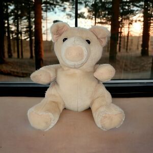 Vintage Heartline Graphics Int'l Pink Pig Plush Stuffed Animal 1987 11"